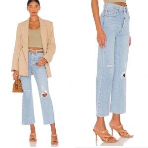 Levi's Ribcage Straight Ankle Distressed Jeans